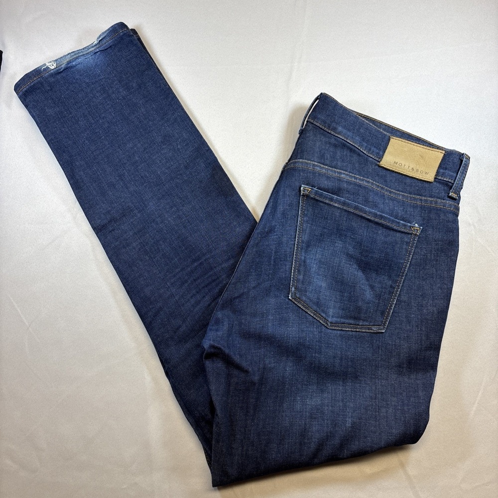 Mott & Bow Crosby Slim Jeans Men's 33x32 Medium Dark Wash Stretch Denim